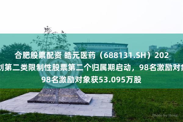 合肥股票配资 皓元医药（688131.SH）2023年股权激励计划第二类限制性股票第二个归属期启动，98名激励对象获53.095万股