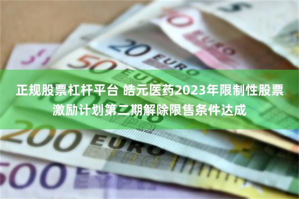 正规股票杠杆平台 皓元医药2023年限制性股票激励计划第二期解除限售条件达成
