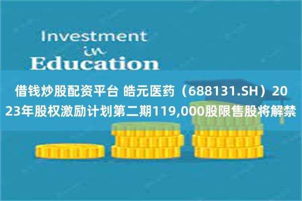 借钱炒股配资平台 皓元医药（688131.SH）2023年股权激励计划第二期119,000股限售股将解禁