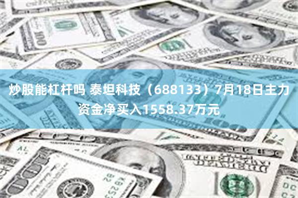 炒股能杠杆吗 泰坦科技（688133）7月18日主力资金净买入1558.37万元