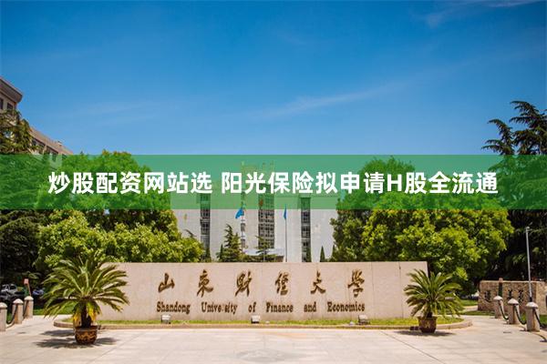 炒股配资网站选 阳光保险拟申请H股全流通
