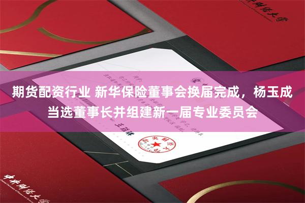 期货配资行业 新华保险董事会换届完成，杨玉成当选董事长并组建新一届专业委员会