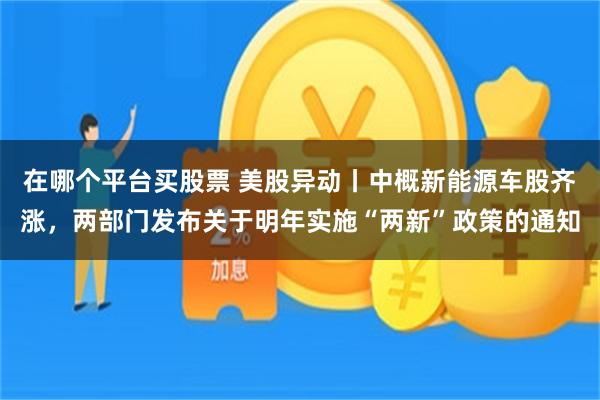在哪个平台买股票 美股异动丨中概新能源车股齐涨，两部门发布关于明年实施“两新”政策的通知