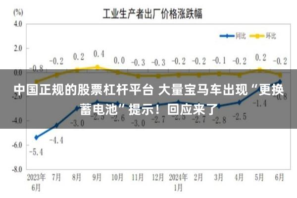 中国正规的股票杠杆平台 大量宝马车出现“更换蓄电池”提示！回应来了