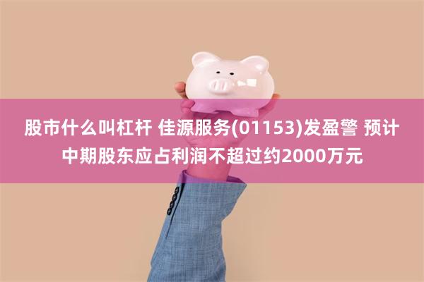 股市什么叫杠杆 佳源服务(01153)发盈警 预计中期股东应占利润不超过约2000万元